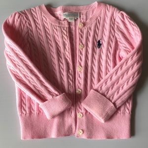 12M Beautiful Pink Little Girl’s Polo Sweater